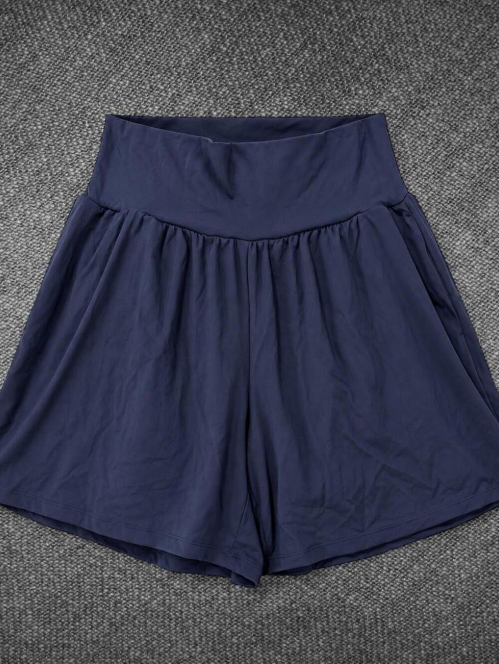 Halara Navy High Waist Flowy Athletic Shorts 1X